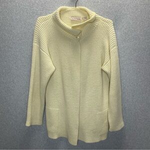 Vintage Diane Von Furstenberg Woven Cream Cardigan Sweater